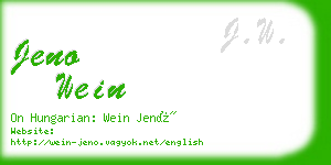 jeno wein business card